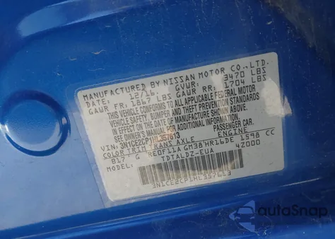 2017 Nissan Versa Note Sv из США, поврежденный, VIN 3N1CE2CP1HL357613